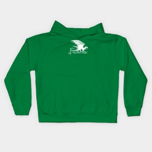 Green Dragon Tavern, White, Transparent Background Kids Hoodie